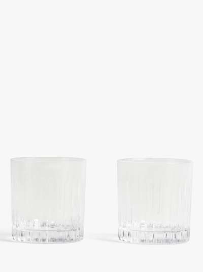 ANYDAY John Lewis & Partners Paloma Timeless Crystal Glass Tumblers, Set of 2, 360ml, Clear