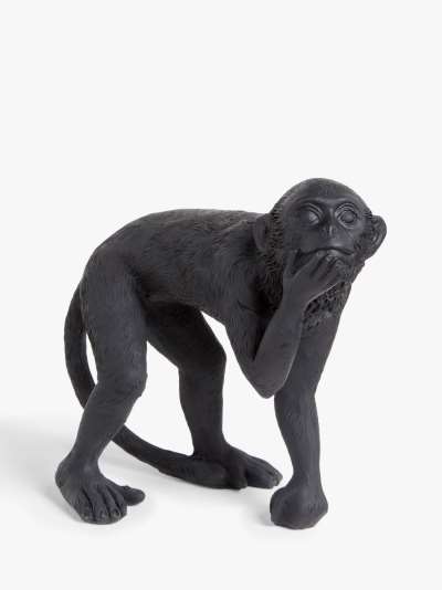 John Lewis & Partners Small Monkey Sculpture, Black