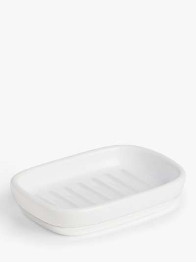 John Lewis & Partners White Ceramic Soap Dish
