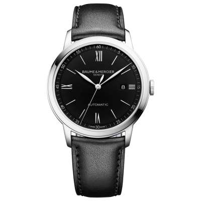 Baume et Mercier M0A10215 Men's Classima Automatic Date Bracelet Strap Watch, Silver/White