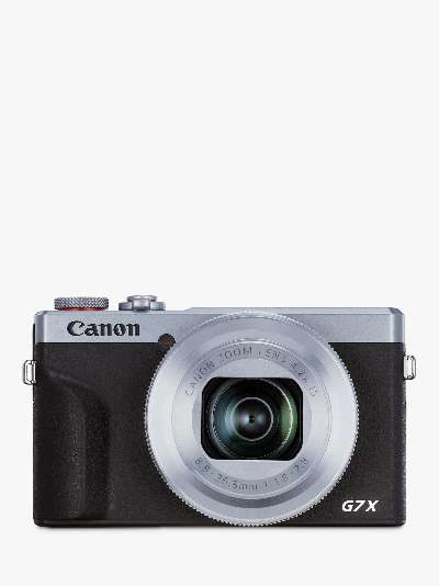 Canon PowerShot G7 X Mark III Digital Camera, 4K Ultra HD, 20.1MP, 4.2x Optical Zoom, Wi-Fi, Bluetooth, 3 Tilting Touch Screen