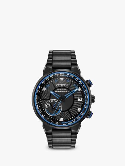 Citizen CC3038-51E Men's Satellite Wave Date Bracelet Strap Watch, Black