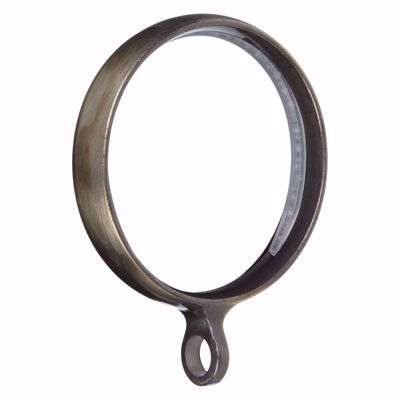 John Lewis & Partners Curtain Rings, Aged Brass Effect, Set of 6, Dia.25mm