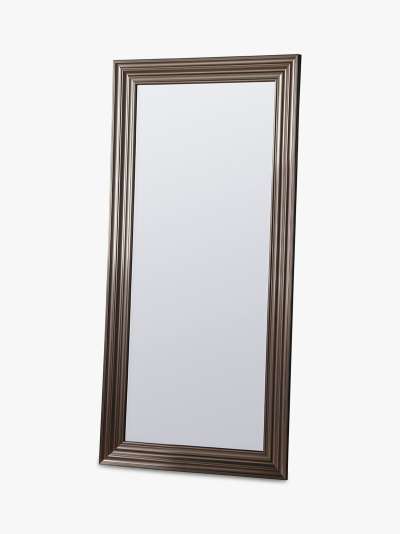 Erskine Rectangular Frame Leaner Mirror, 166.5 x 80.5cm, Pewter