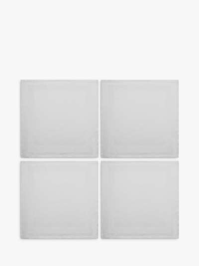 John Lewis & Partners Fine Cotton Napkins, Set of 4, White