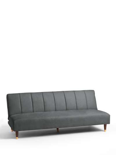 John Lewis & Partners Fluted Medium 2 Seater Sofa Bed, Dark Leg