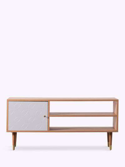 Gallery Direct Buxton TV Stand Sideboard, Oak/White