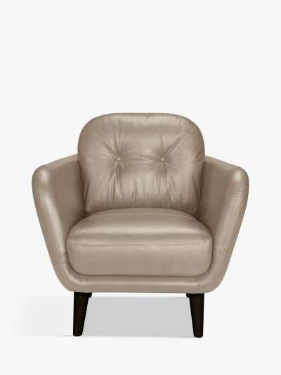 John Lewis & Partners Arlo Leather Armchair, Dark Leg