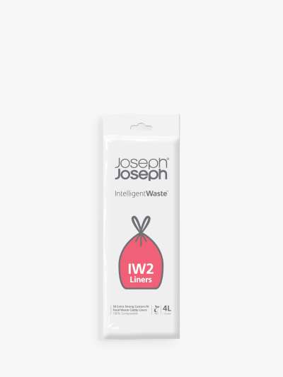 Joseph Joseph IW6 Intelligent Waste General Waste Bin Liners, 30L, Pack of 20