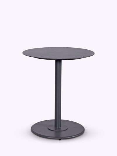 KETTLER Elba 2-Seater Round Garden Bistro Table, 65cm, Charcoal