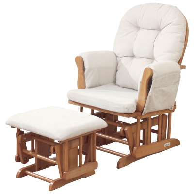 Kub Haywood Glider Nursing Chair and Footstool, Natural