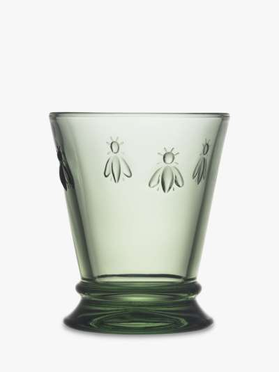 La Rochère Abeille Bee Glass Tumbler, 270ml, Provence Green