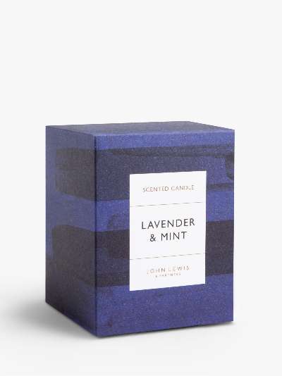 John Lewis & Partners Lavender & Mint Scented Candle, 180g