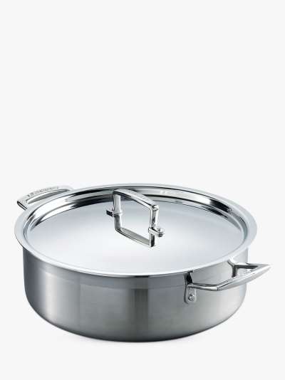 Le Creuset 3-Ply Stainless Steel Non-Stick Wok & Lid, 30cm