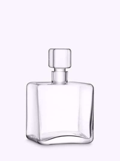 LSA International Cask Whisky Square Decanter, 1L, Clear