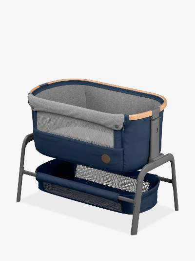 Maxi-Cosi Iora Co-Sleeper Bedside Crib, Essential Blue