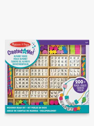 Melissa & Doug Wooden Stringing Beads In A Box