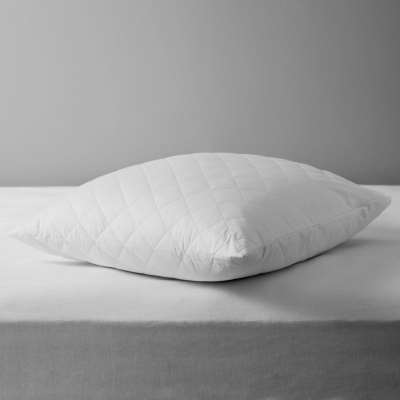 John Lewis & Partners Natural Cotton Quilted Standard Pillow Protector