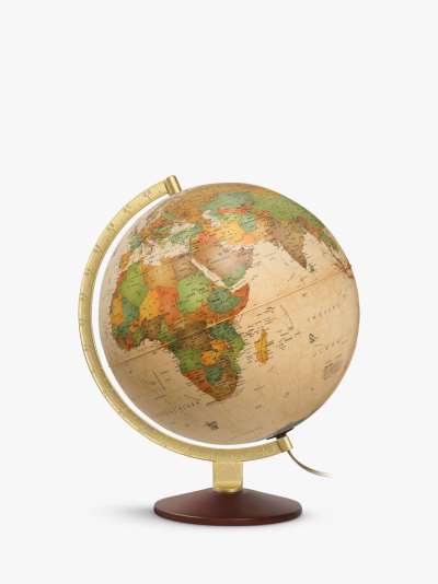 Nova Rico Ocra Illuminated Globe, 25cm