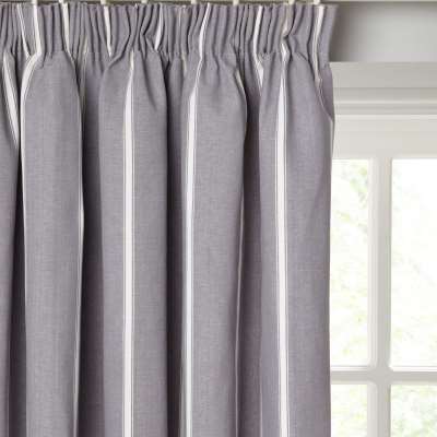 John Lewis & Partners Padstow Stripe Pair Lined Pencil Pleat Curtains