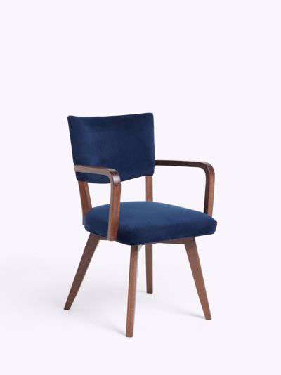 John Lewis & Partners Parisian Velvet Office Chair, Dark Blue