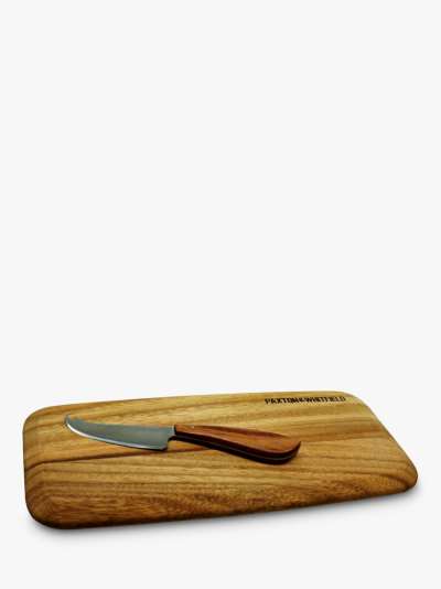 Paxton and Whitfield Cheese Knife & Acacia Wood Cheese Board Set