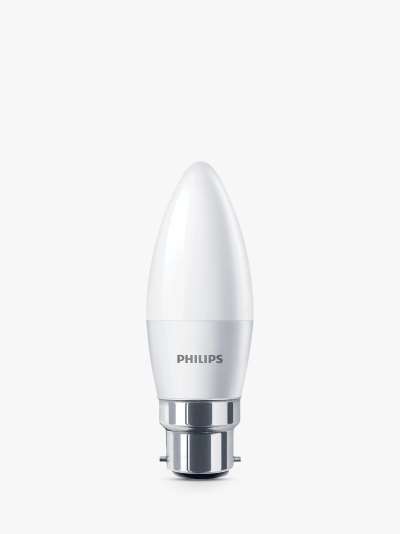 Philips 4W BC LED Candle Light Bulb, Frosted