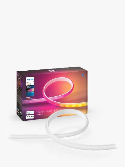 Philips Hue White and Colour Ambiance Gradient Smart Lighting Adjustable Colour Changing LED Lightstrip Base Unit with Bluetooth, 19W, 2 metre
