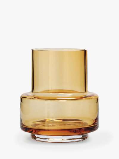 Ro Collection No. 25 Hurricane Tealight Holder or Vase, Amber