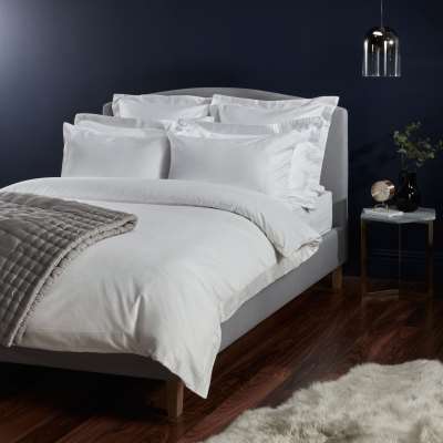 John Lewis & Partners Soft and Silky Treviso Cotton Duvet Covers and Pillowcases, Cream