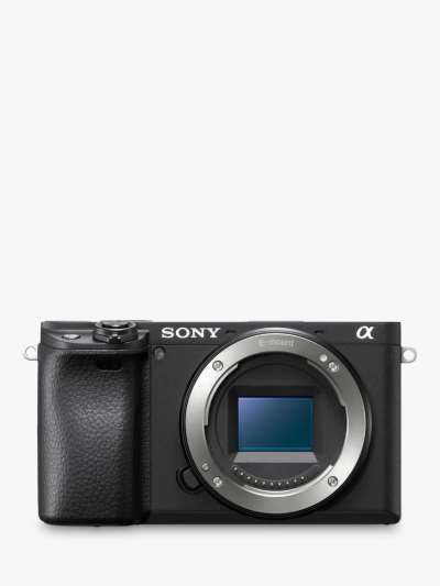 Sony A6400 Compact System Camera, 4K Ultra HD, 24.2MP, 4D Focus, Wi-Fi, Bluetooth, NFC, OLED EVF, 3 Tilting Touch Screen, Body Only, Black