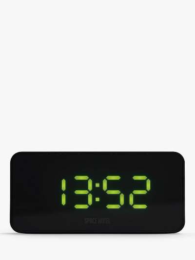 Space Hotel Hypertron LED Digital Alarm Clock, Black