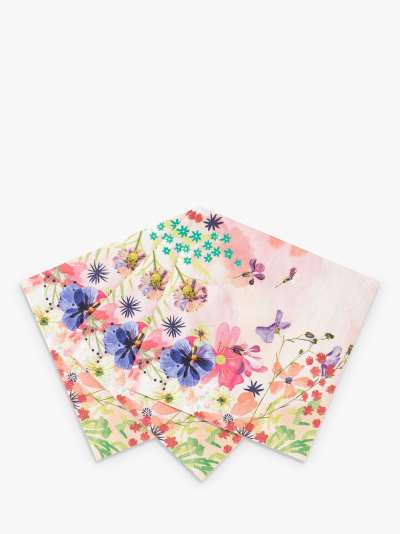 Talking Tables Blossom Girls Cocktail Napkins, Pack of 20