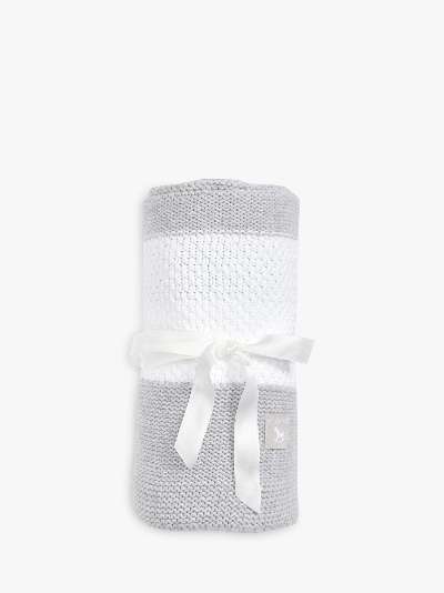 The Little Tailor Stripe Cotton Knit Baby Blanket