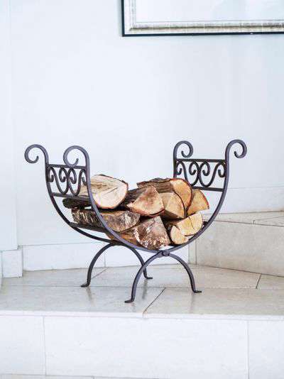 Ivyline Vintage Iron Fireplace Log Holder