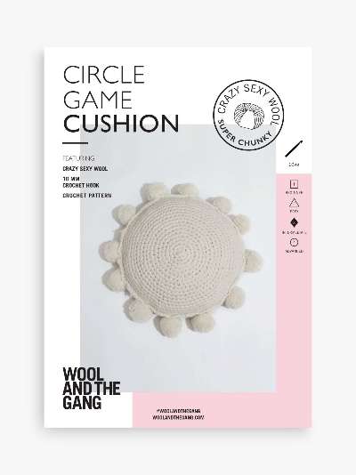Wool And The Gang Circle Game Cushion Cover Crochet Pattern