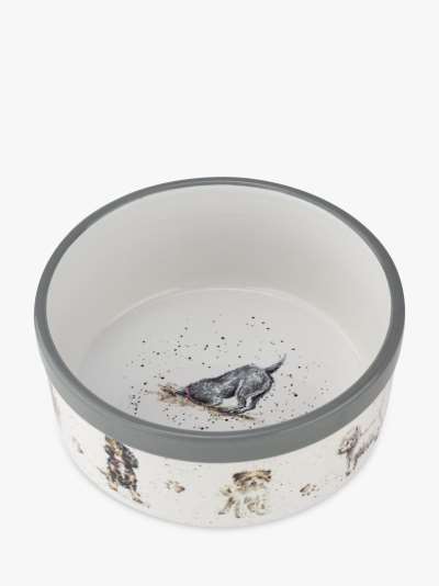 Wrendale Designs Dogs Porcelain Pet Bowl, 15cm, White/Multi