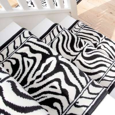 Black White Animal Print Stair Carpet Runner - Cut to Measure | Scala
