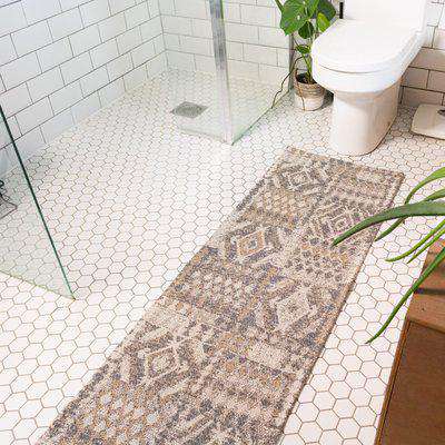 Brown Natural Tribal Woven Sustainable Recycled Cotton Rug | Kendall