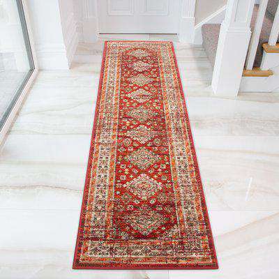 Red Traditional Kilim Living Room Rugs | Milan