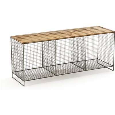 Aréglo Storage Bench in Metal/Wood