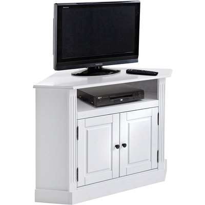 Authentic Style Solid Pine Corner TV Stand