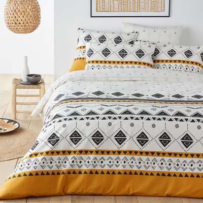 Bahiya Graphic Cotton Percale 200 Thread Count Duvet Cover
