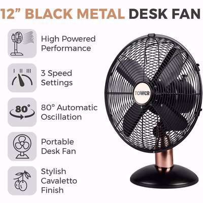 Cavaletto 12" Metal Desk Fan