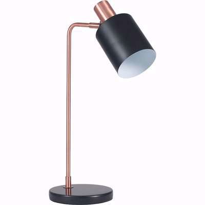 Copper and Black Marble Base Desk Lamp