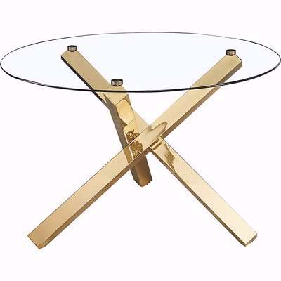 Glass Top Dining Table With Gold Legs