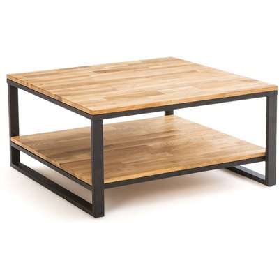 Hiba Square Coffee Table in Oak/Steel
