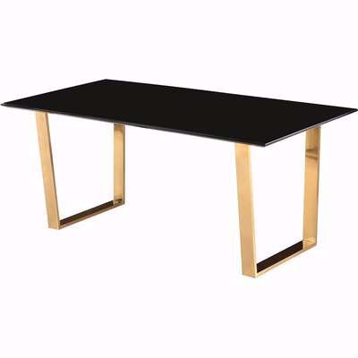 Luxe Black and Gold Dining Table