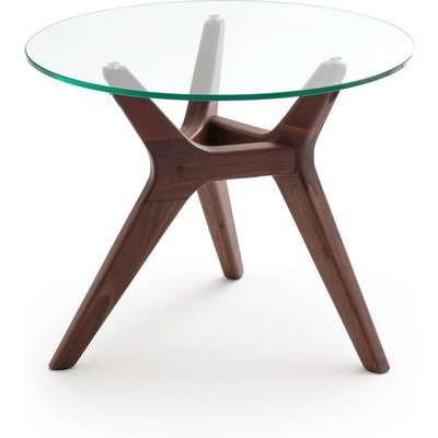 Maricielo Walnut & Glass Coffee Table