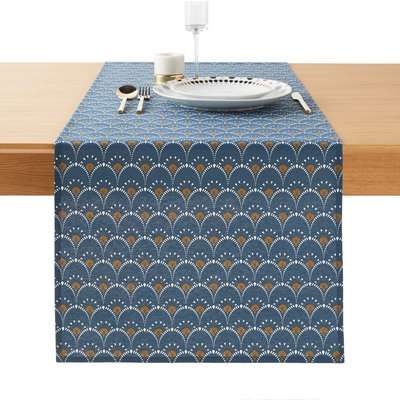Mina Patterned Table Runner with Anti-Stain Treatment